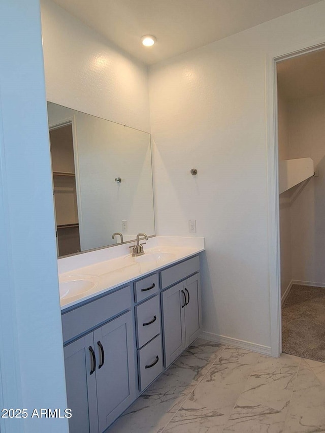 bathroom with vanity