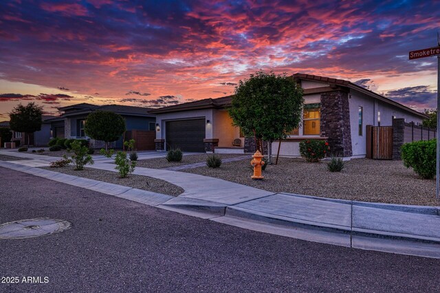 view of front of home featuring a garage