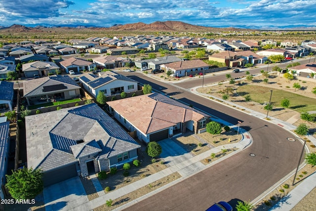 aerial view featuring a mountain view