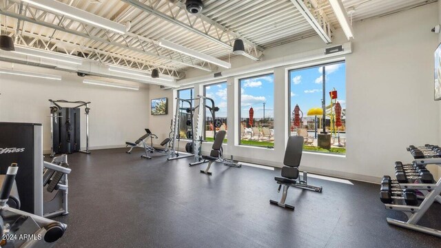 12473 E Bahia Ct, Florence, AZ 85132 - workout area featuring baseboards