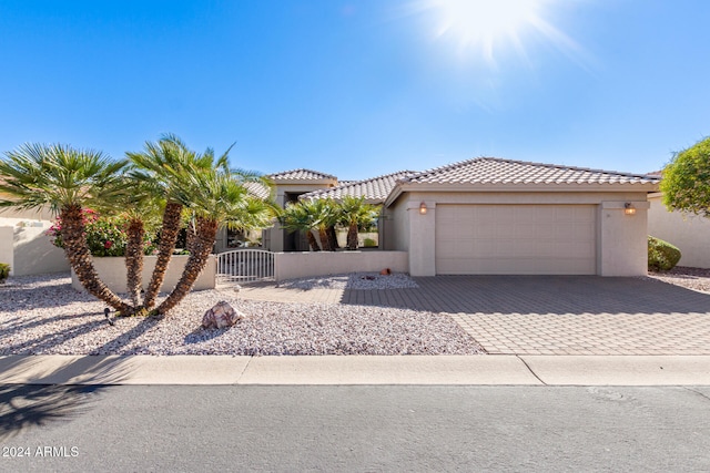 view of front of home featuring a garage