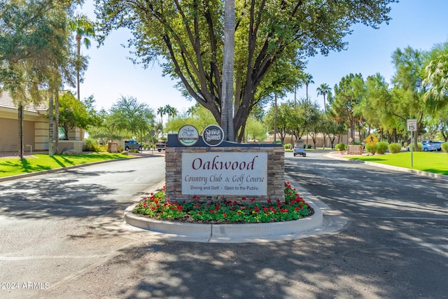 view of community sign