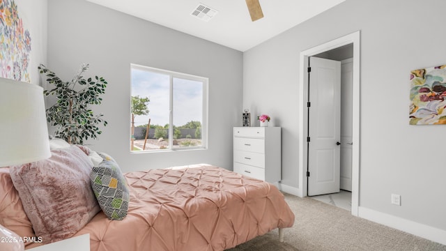 25228 S Star Dr, Queen Creek, AZ 85142 - bedroom featuring ceiling fan, carpet, baseboards, and visible vents