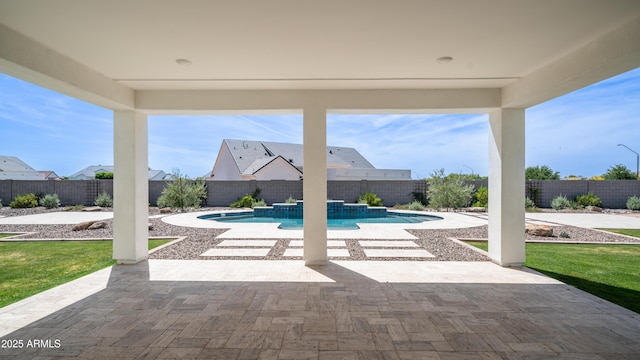 25228 S Star Dr, Queen Creek, AZ 85142 - view of patio with a fenced backyard and a fenced in pool