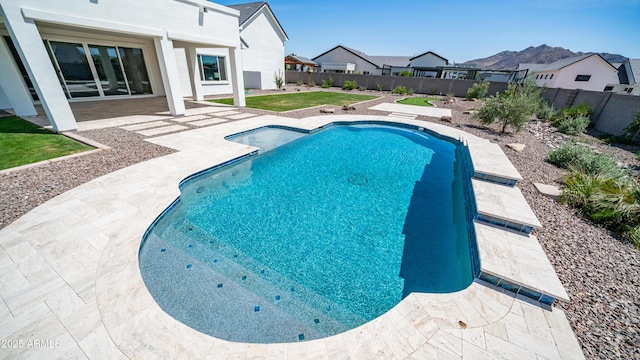 25228 S Star Dr, Queen Creek, AZ 85142 - view of pool featuring a patio area, a residential view, a fenced in pool, and a fenced backyard