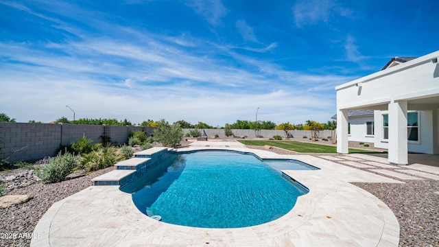 25228 S Star Dr, Queen Creek, AZ 85142 - view of pool featuring a fenced backyard, a patio area, and a fenced in pool