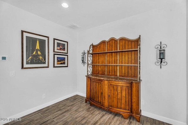 175 E Santa Lucia Ln, Queen Creek, AZ 85140 - spare room featuring recessed lighting, visible vents, baseboards, and wood finished floors