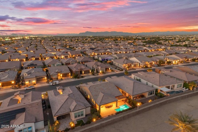 175 E Santa Lucia Ln, Queen Creek, AZ 85140 - aerial view at dusk featuring a residential view