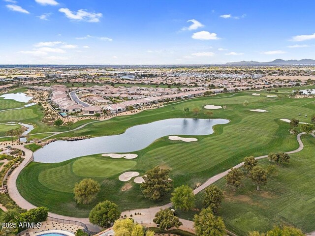 175 E Santa Lucia Ln, Queen Creek, AZ 85140 - drone / aerial view featuring view of golf course and a water view