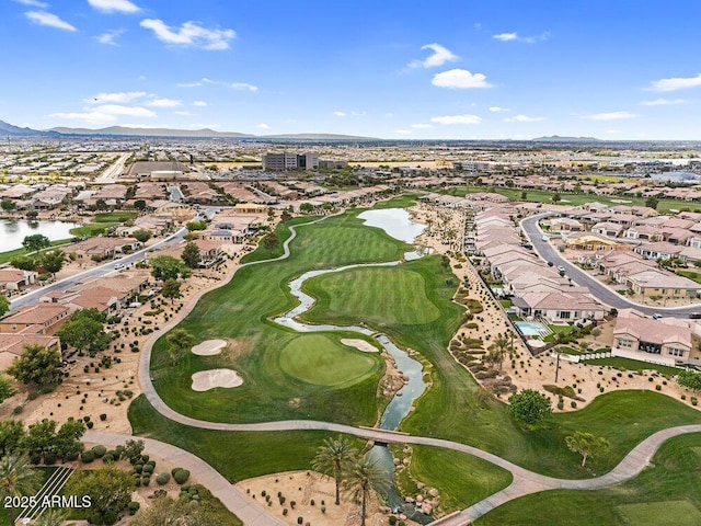 175 E Santa Lucia Ln, Queen Creek, AZ 85140 - birds eye view of property with a water view, a residential view, and view of golf course