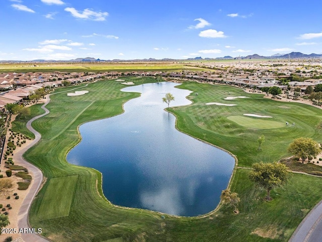 175 E Santa Lucia Ln, Queen Creek, AZ 85140 - birds eye view of property featuring view of golf course and a water and mountain view