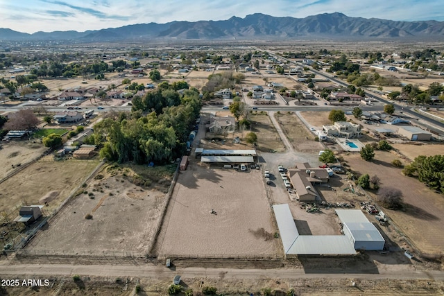 aerial view featuring a mountain view