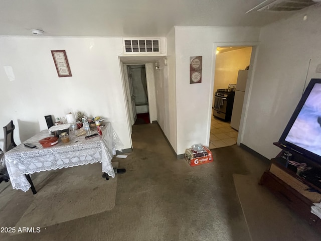 dining area featuring visible vents