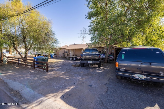 view of front of home with fence