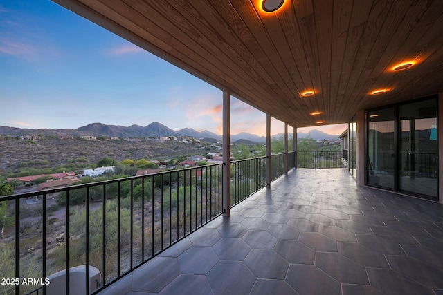 15261 E Golden Eagle Blvd, Fountain Hills, AZ 85268 - balcony at dusk with a mountain view