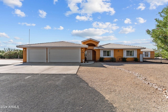 view of front of home featuring a garage