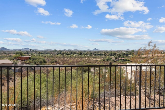 exterior space featuring a mountain view