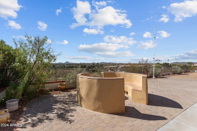 1216 Easy St, Wickenburg, AZ 85390 - view of patio / terrace featuring a mountain view