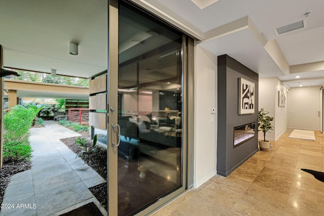 interior space with recessed lighting, visible vents, and baseboards