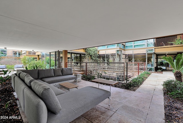 view of patio with outdoor lounge area