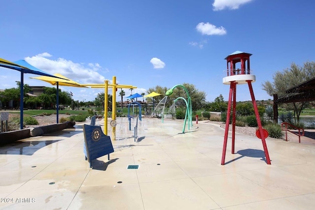 view of community jungle gym