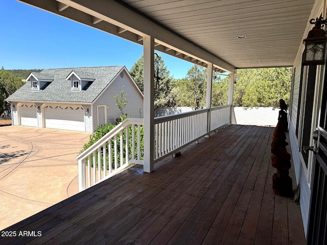 2404 W Palmer Dr, Payson, AZ 85541 - deck with a garage and an outdoor structure