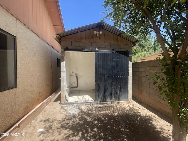 403 E 6th St, Douglas, AZ 85607 - view of patio / terrace with a shed