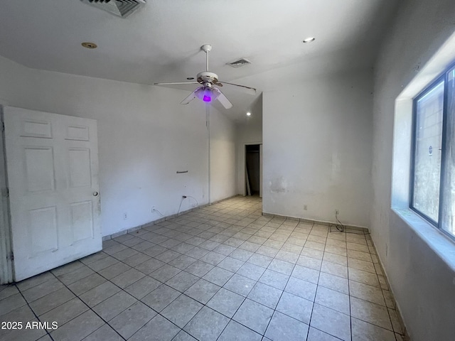 403 E 6th St, Douglas, AZ 85607 - unfurnished room with light tile patterned floors, a ceiling fan, and recessed lighting