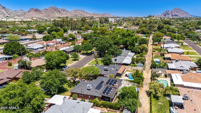 1839 E Palo Verde Dr, Phoenix, AZ 85016 - aerial view of property's location featuring nearby suburban area and a mountainous background