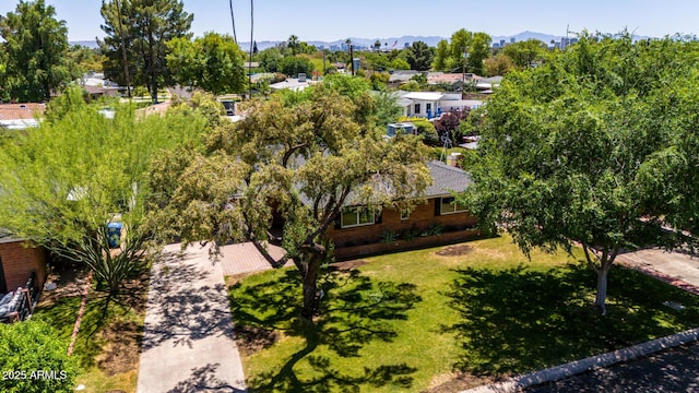 1839 E Palo Verde Dr, Phoenix, AZ 85016 - aerial view of residential area with a mountainous background