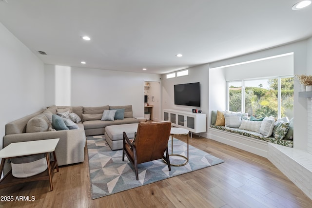 1839 E Palo Verde Dr, Phoenix, AZ 85016 - living room featuring recessed lighting and wood finished floors