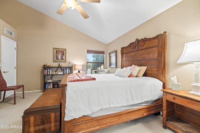 1705 E Deer Shadow Ln, Tucson, AZ 85737 - bedroom with carpet, lofted ceiling, a ceiling fan, and baseboards