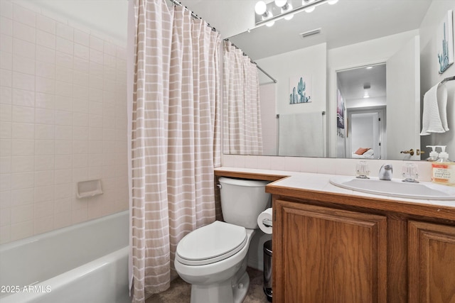 1705 E Deer Shadow Ln, Tucson, AZ 85737 - bathroom with toilet, vanity, and shower / bath combo