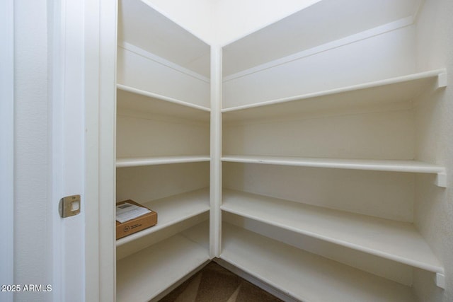 view of storage area