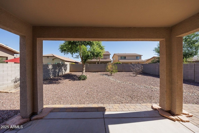 view of patio featuring a fenced backyard