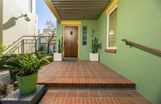 view of doorway to property