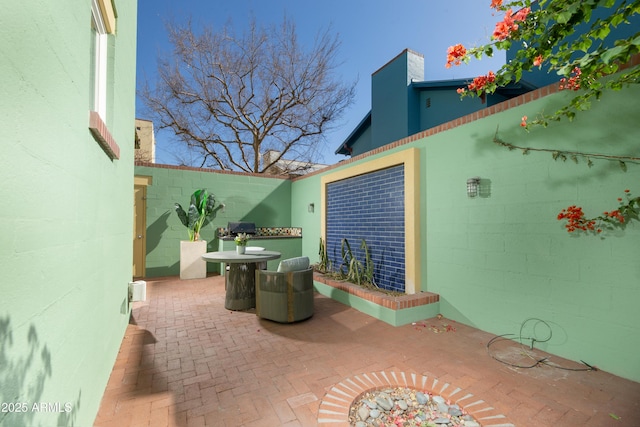 view of patio / terrace featuring grilling area