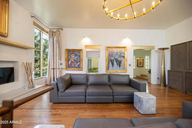 living room featuring hardwood / wood-style floors