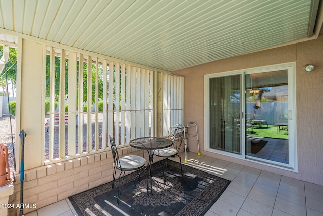 view of sunroom