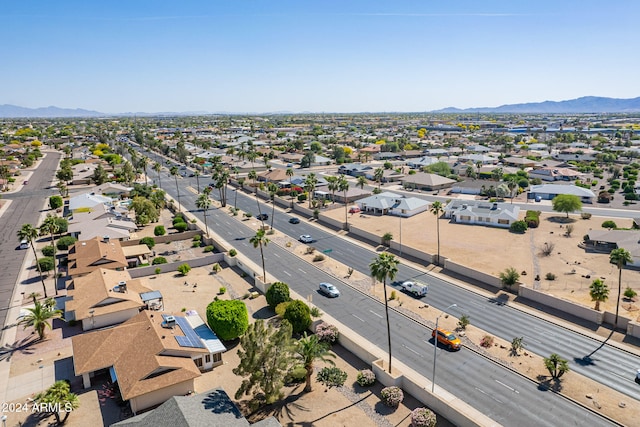 bird's eye view featuring a mountain view