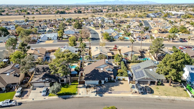 aerial view featuring a mountain view