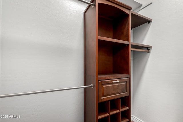view of walk in closet