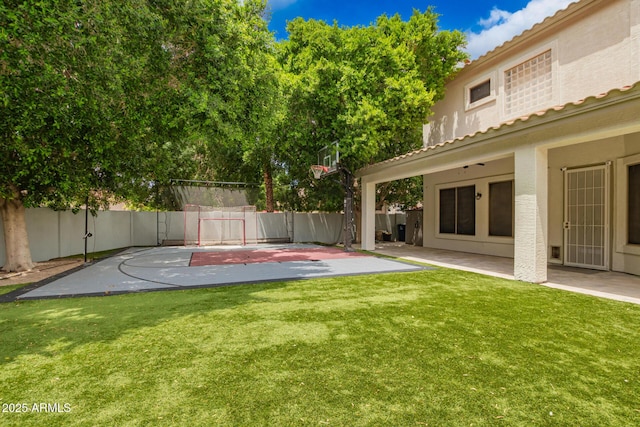 view of basketball court