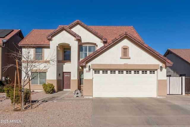 view of front of home with a garage