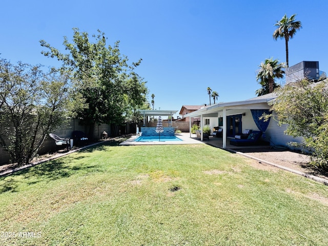 8343 E Edward Ave, Scottsdale, AZ 85250 - fenced backyard featuring a pergola and a patio