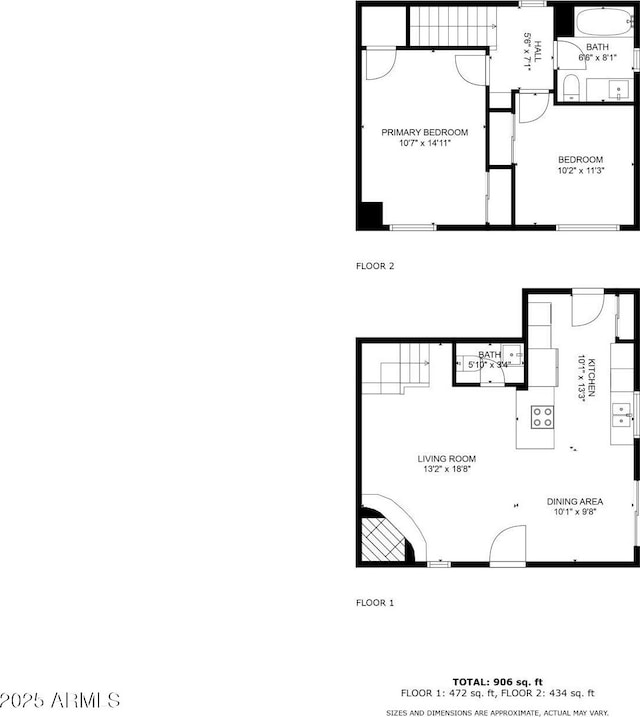 8841 S 48th St Unit 1, Phoenix, AZ 85044 - property floor plan