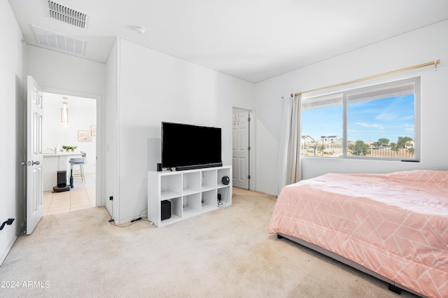 view of carpeted bedroom