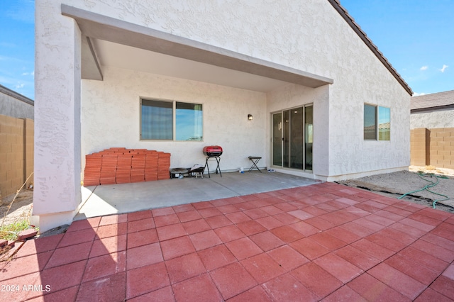 rear view of property with a patio