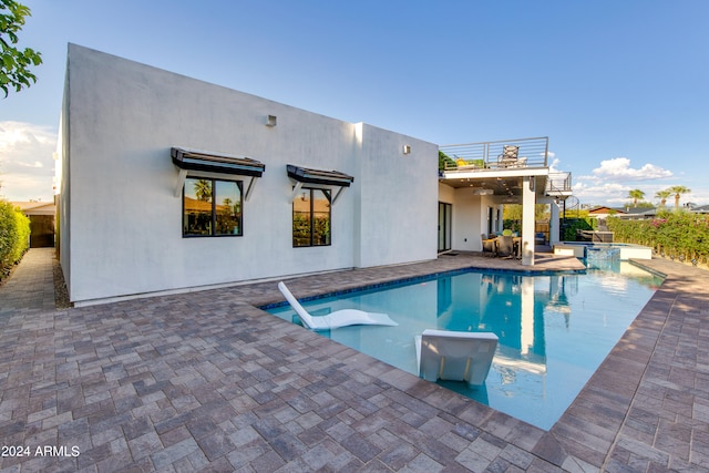 view of pool with a patio area