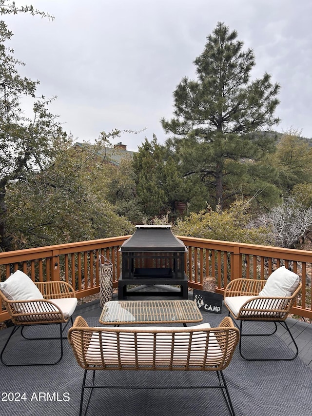 view of wooden terrace